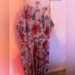 Alexa B Floral Wedding Dress - Pink and Green